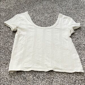 Madewell Cream Short Sleeve Top size XS